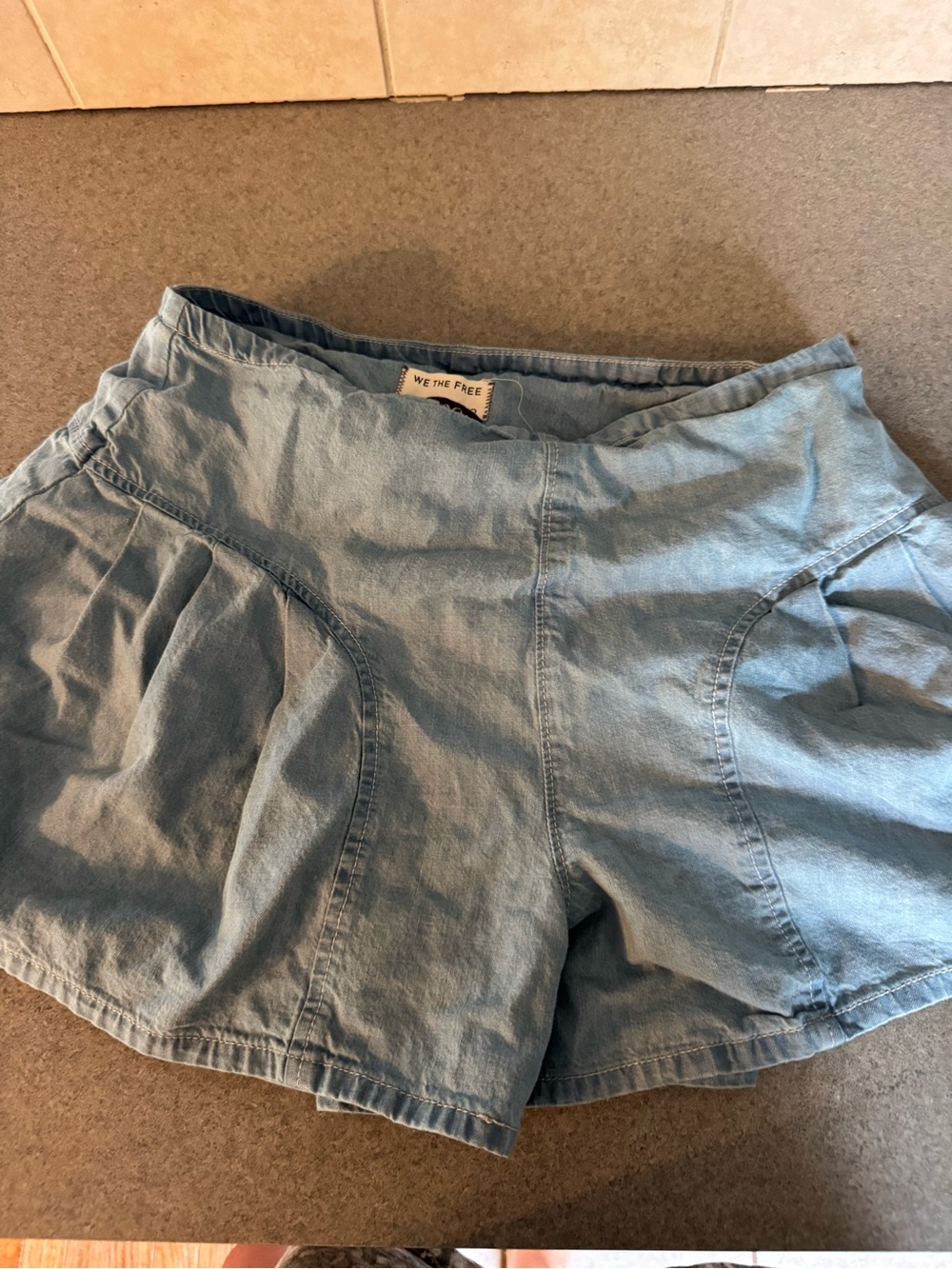 We The Free Soft Light Blue Denim Shorts free people size 30